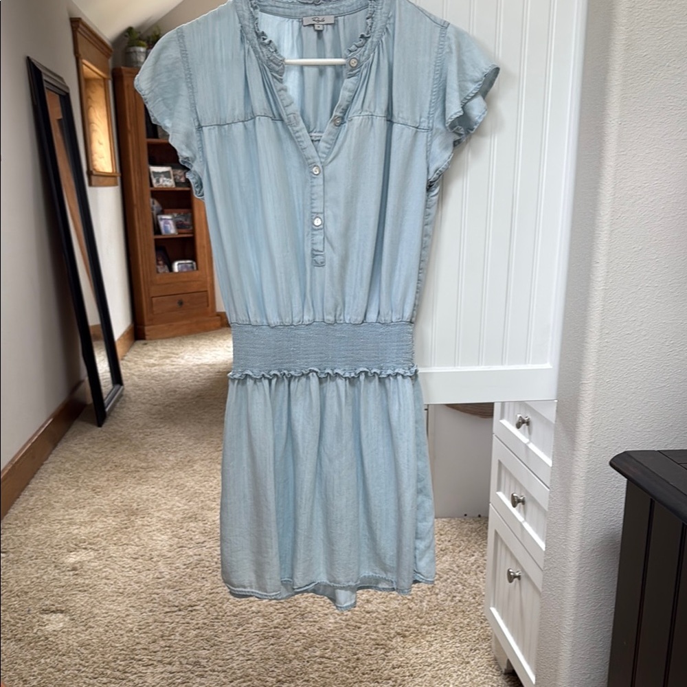 Rails Light Blue Button-Down Mini Dress